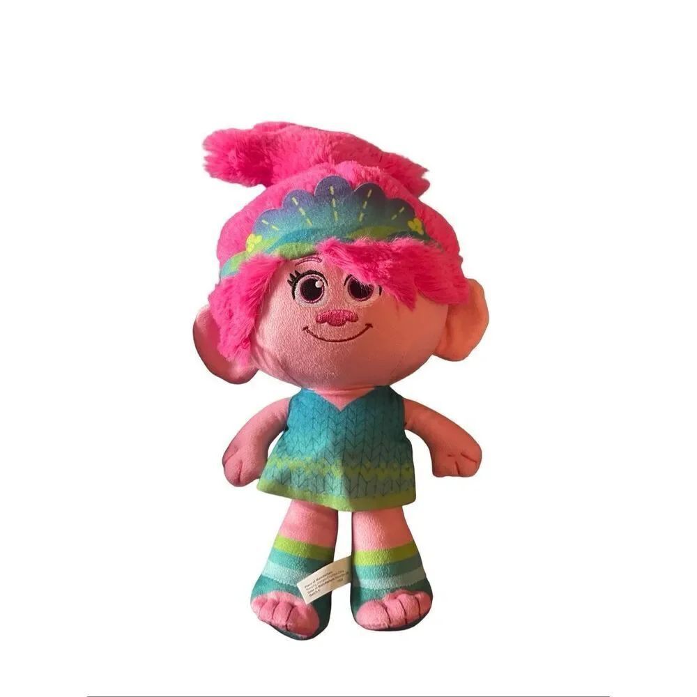 Dreamworks Pink Trolls Band Together Queen Poppy Plush Toy Stuffed Animal 14"